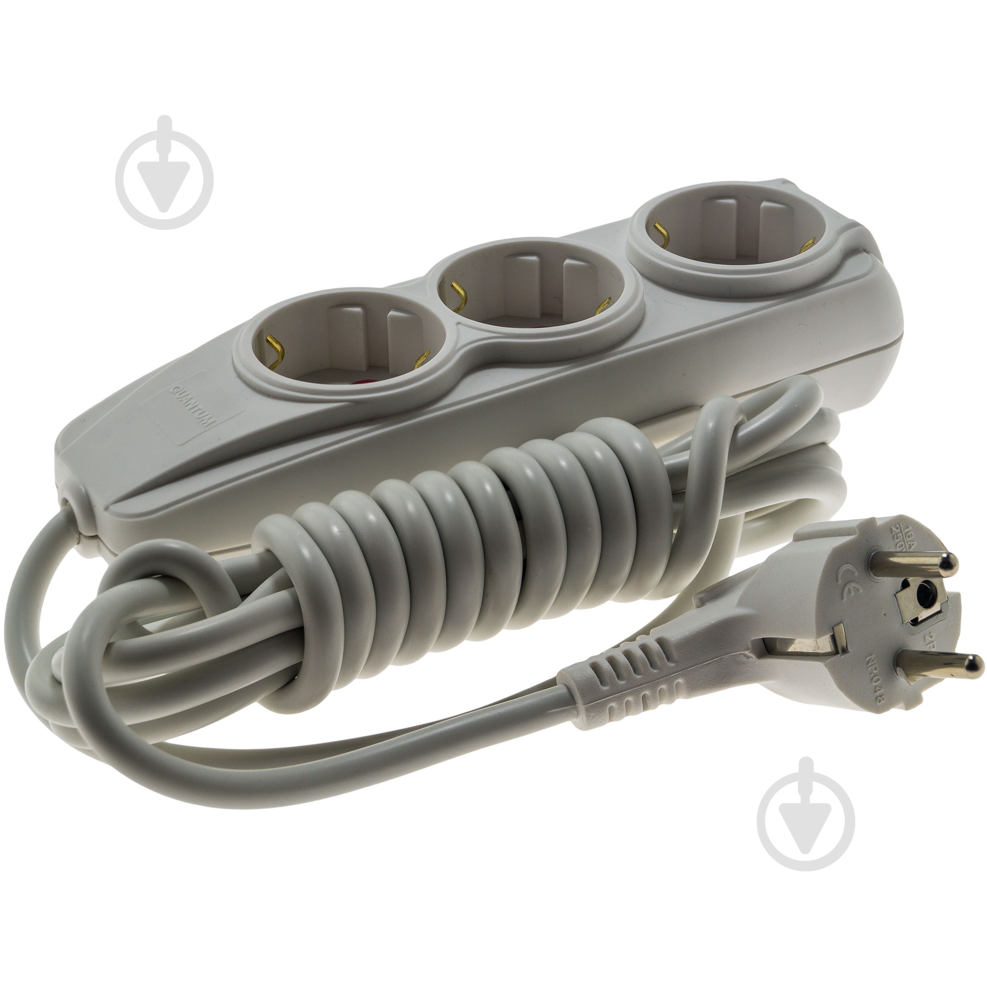 Подовжувач Quantum серія Bestline із заземленням 3 гн. білий 2 м QM-KP-00312 - фото 4