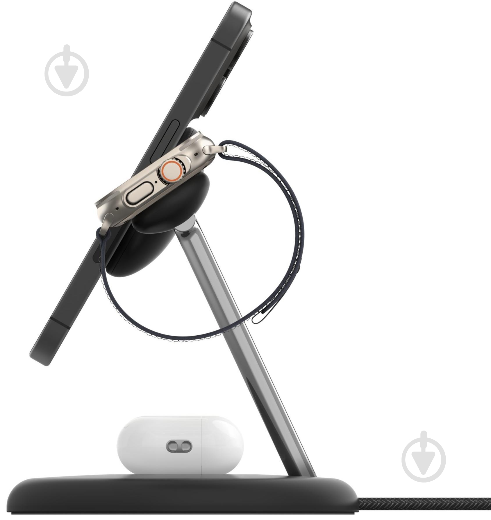 Беспроводное зарядное устройство Belkin 3в1 Magnetic Adjustable Pad Qi2 15 Вт Black - фото 2 Беспроводное зарядное устройство Belkin 3в1 Magnetic Adjustable Pad Qi2 15 Вт Black - фото 2