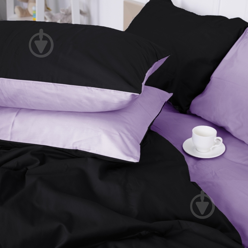 Наволочка Satin Premium 3820+0055 Lavanda 50x70 см сиреневый/черный MirSon - фото 1