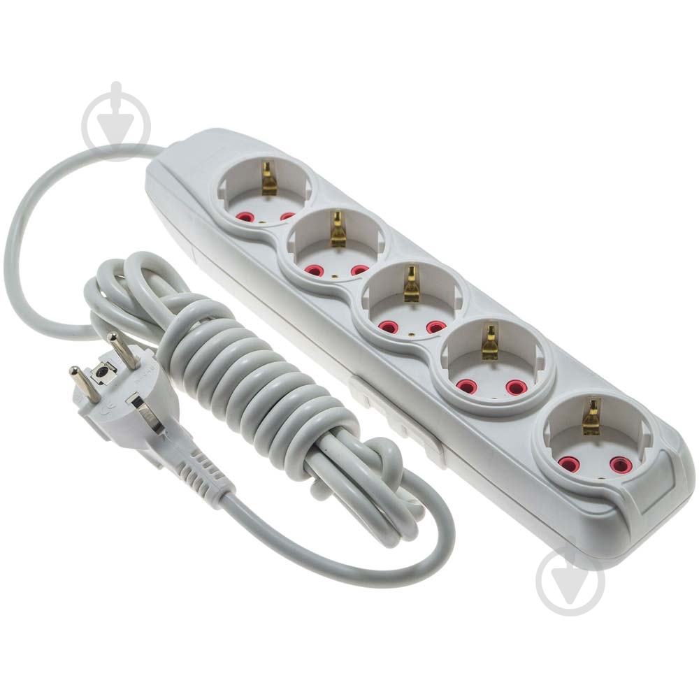 Удлинитель бытовой Quantum серия Bestline с заземлением 5 гн. белый 3 м QM-KP-00513 - фото 2 Удлинитель бытовой Quantum серия Bestline с заземлением 5 гн. белый 3 м QM-KP-00513 - фото 2