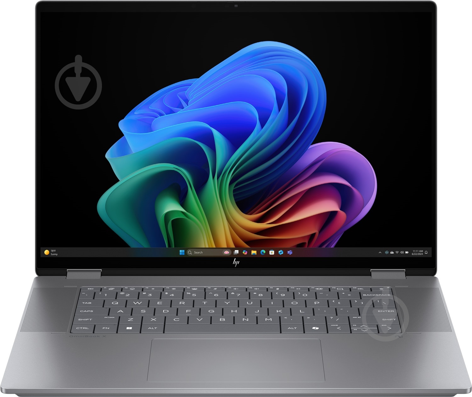 Ноутбук HP OmniBook X Flip x360 16-ar0006ua 16" (C9RW2EA) Meteor Silver - фото 1