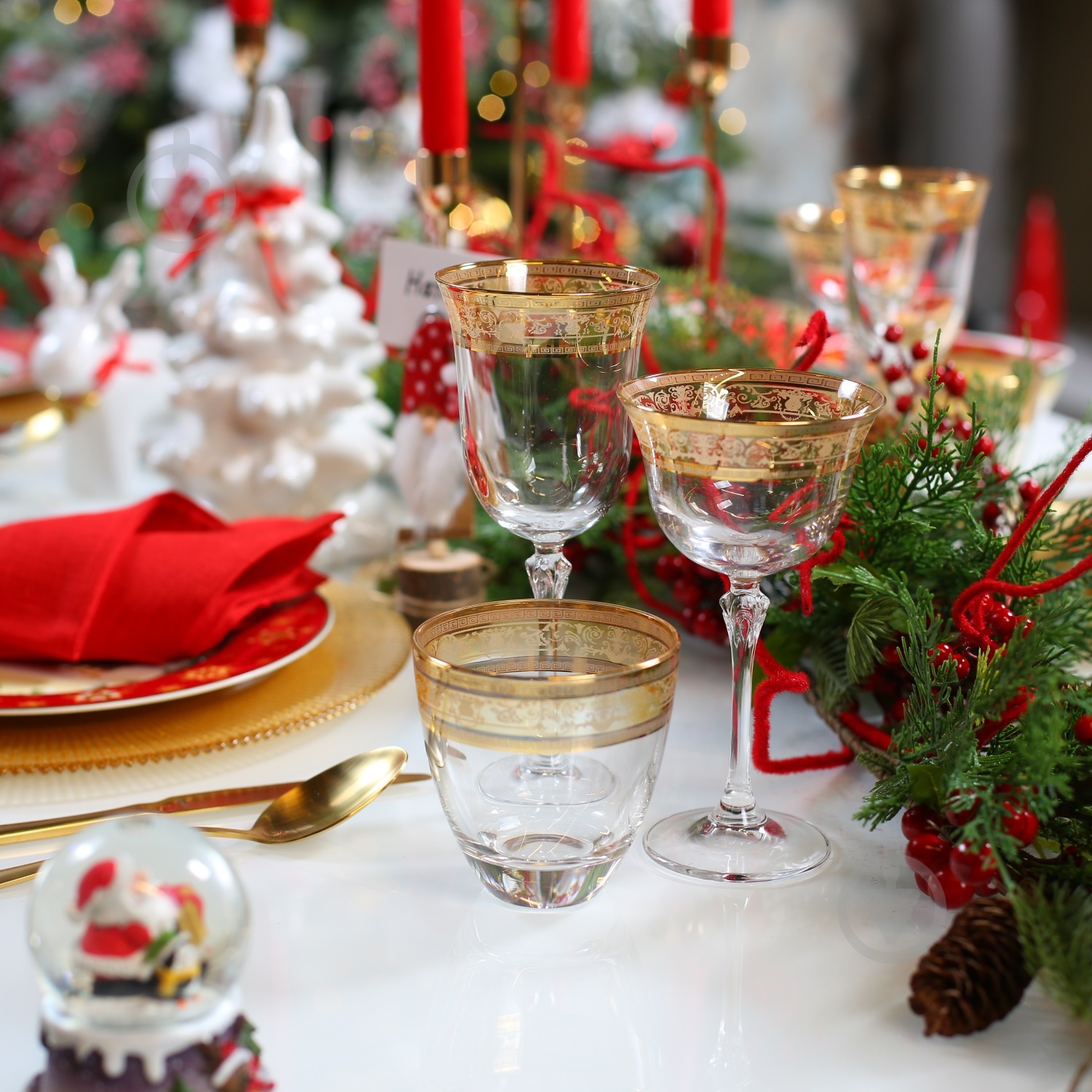 Набір склянок високих Vema Ludovica Melania Gold 378 мл 6 шт. - фото 3 Набір склянок високих Vema Ludovica Melania Gold 378 мл 6 шт. - фото 3