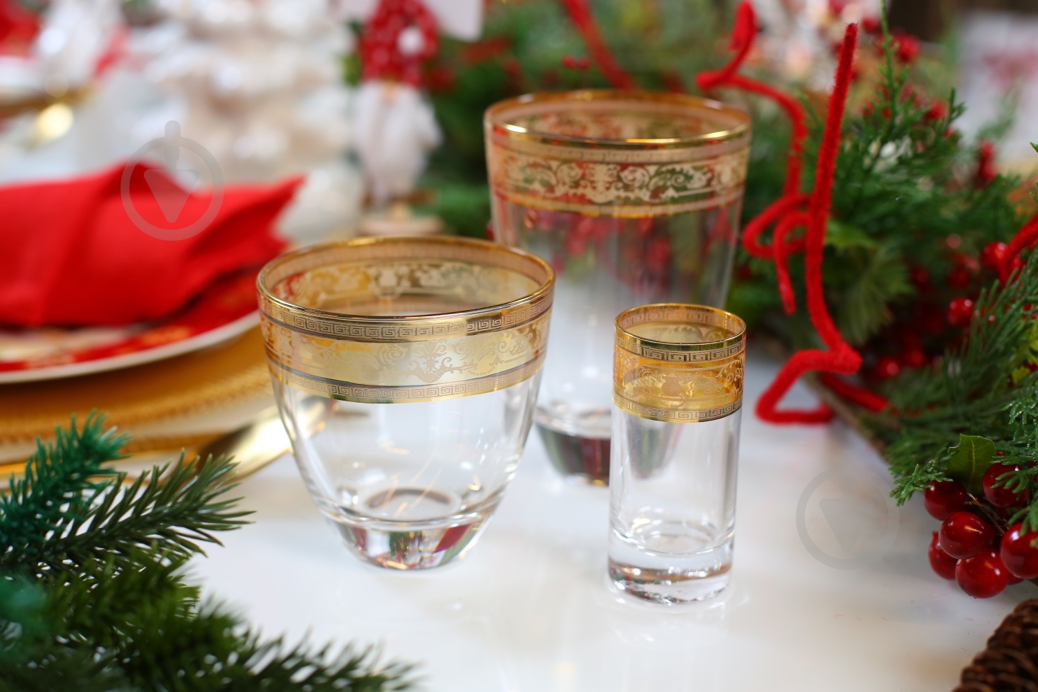 Набір склянок високих Vema Ludovica Melania Gold 378 мл 6 шт. - фото 4 Набір склянок високих Vema Ludovica Melania Gold 378 мл 6 шт. - фото 4