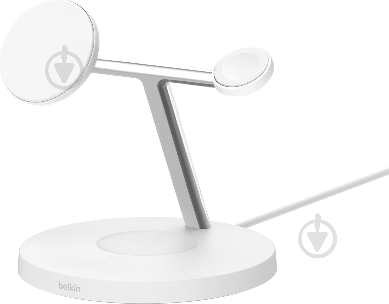 Беспроводное зарядное устройство Belkin 3в1 Magnetic Pad Qi2 15 Вт White - фото 3 Беспроводное зарядное устройство Belkin 3в1 Magnetic Pad Qi2 15 Вт White - фото 3