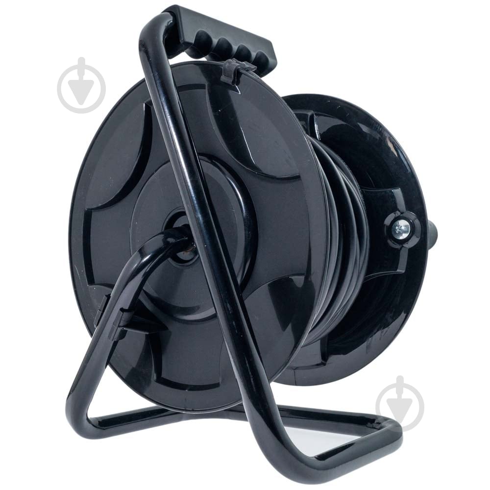 Удлинитель на катушке Quantum с заземлением 4 гн. черный с желтым 20 м QM-9D4320 - фото 3 Удлинитель на катушке Quantum с заземлением 4 гн. черный с желтым 20 м QM-9D4320 - фото 3