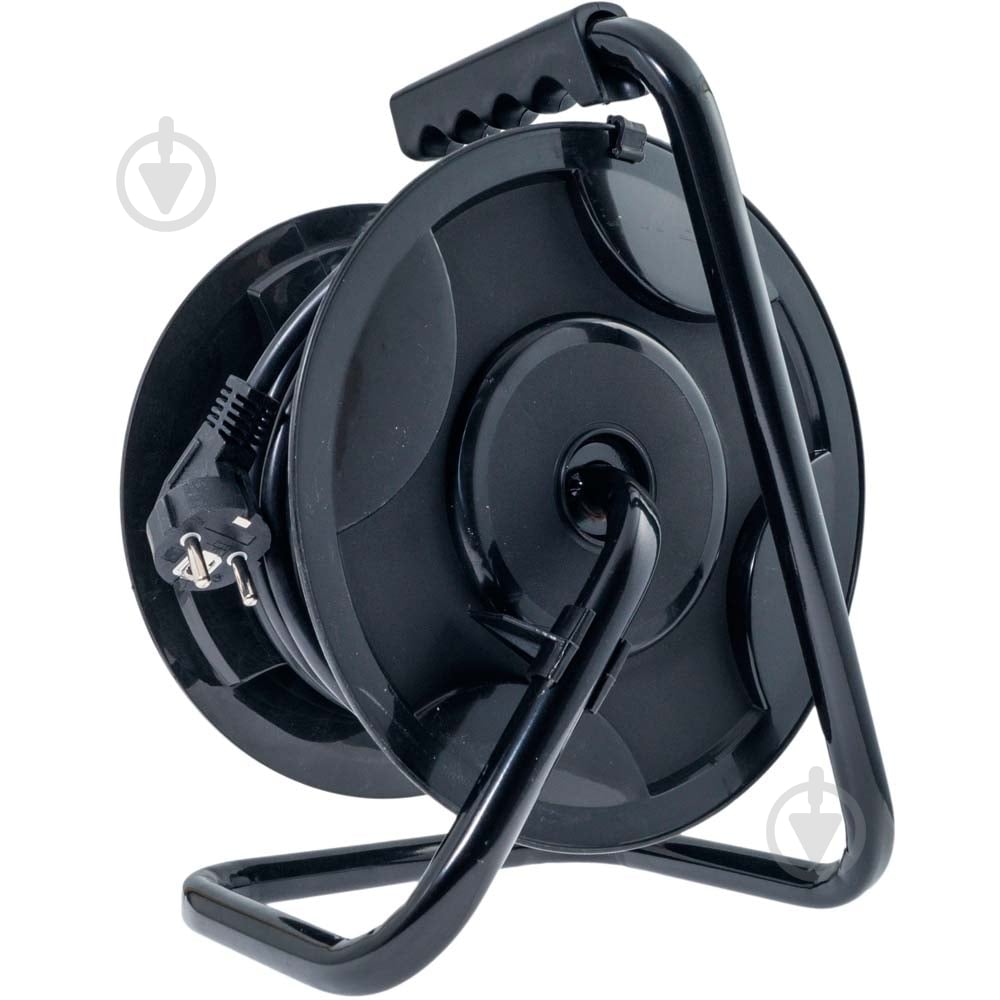 Удлинитель на катушке Quantum с заземлением 4 гн. черный с желтым 20 м QM-9D4320 - фото 4 Удлинитель на катушке Quantum с заземлением 4 гн. черный с желтым 20 м QM-9D4320 - фото 4