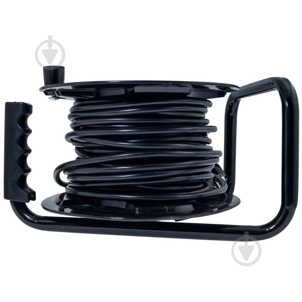 Удлинитель на катушке Quantum с заземлением 4 гн. черный с желтым 20 м QM-9D4320 - фото 6 Удлинитель на катушке Quantum с заземлением 4 гн. черный с желтым 20 м QM-9D4320 - фото 6