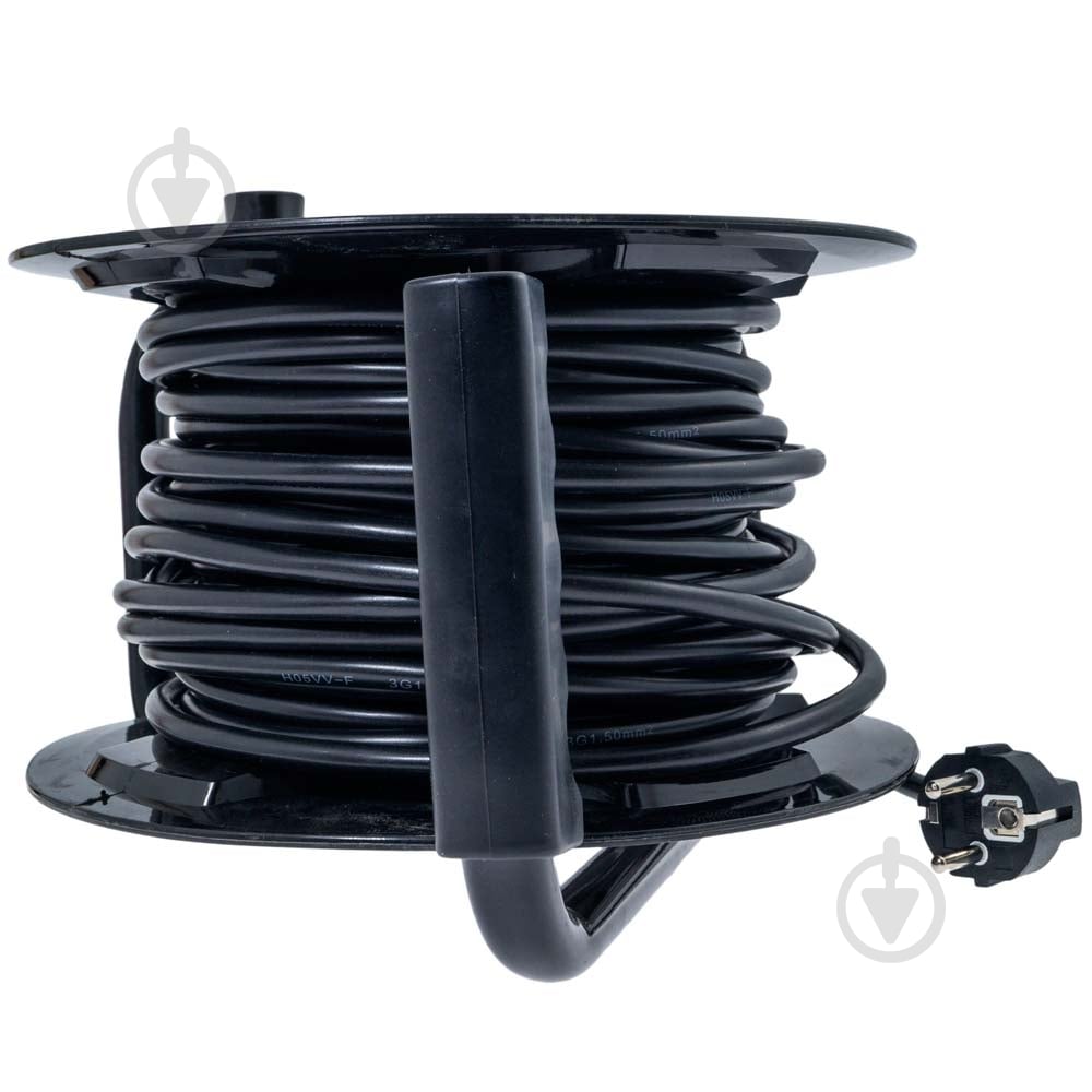 Удлинитель на катушке Quantum с заземлением 4 гн. черный с желтым 20 м QM-9D4320 - фото 7 Удлинитель на катушке Quantum с заземлением 4 гн. черный с желтым 20 м QM-9D4320 - фото 7