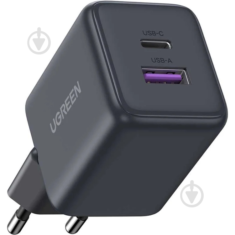 Зарядное устройство UGREEN 2xUSB 30W X516 GaN серый - фото 2