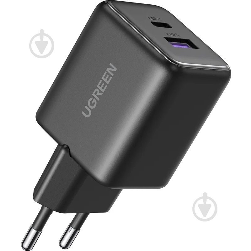 Зарядное устройство UGREEN 2xUSB 30W X516 GaN черный - фото 1