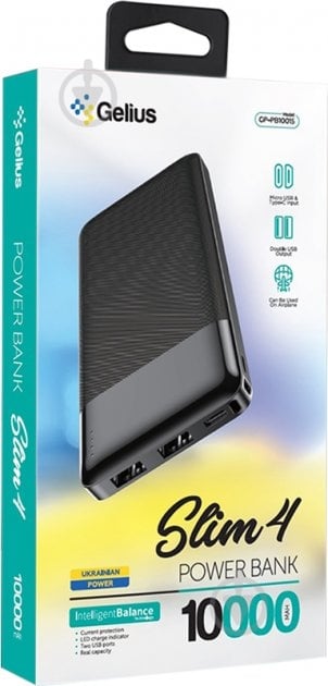 Повербанк Gelius Pro Slim 4 10000 mAh black (GP-PB10015) - фото 7