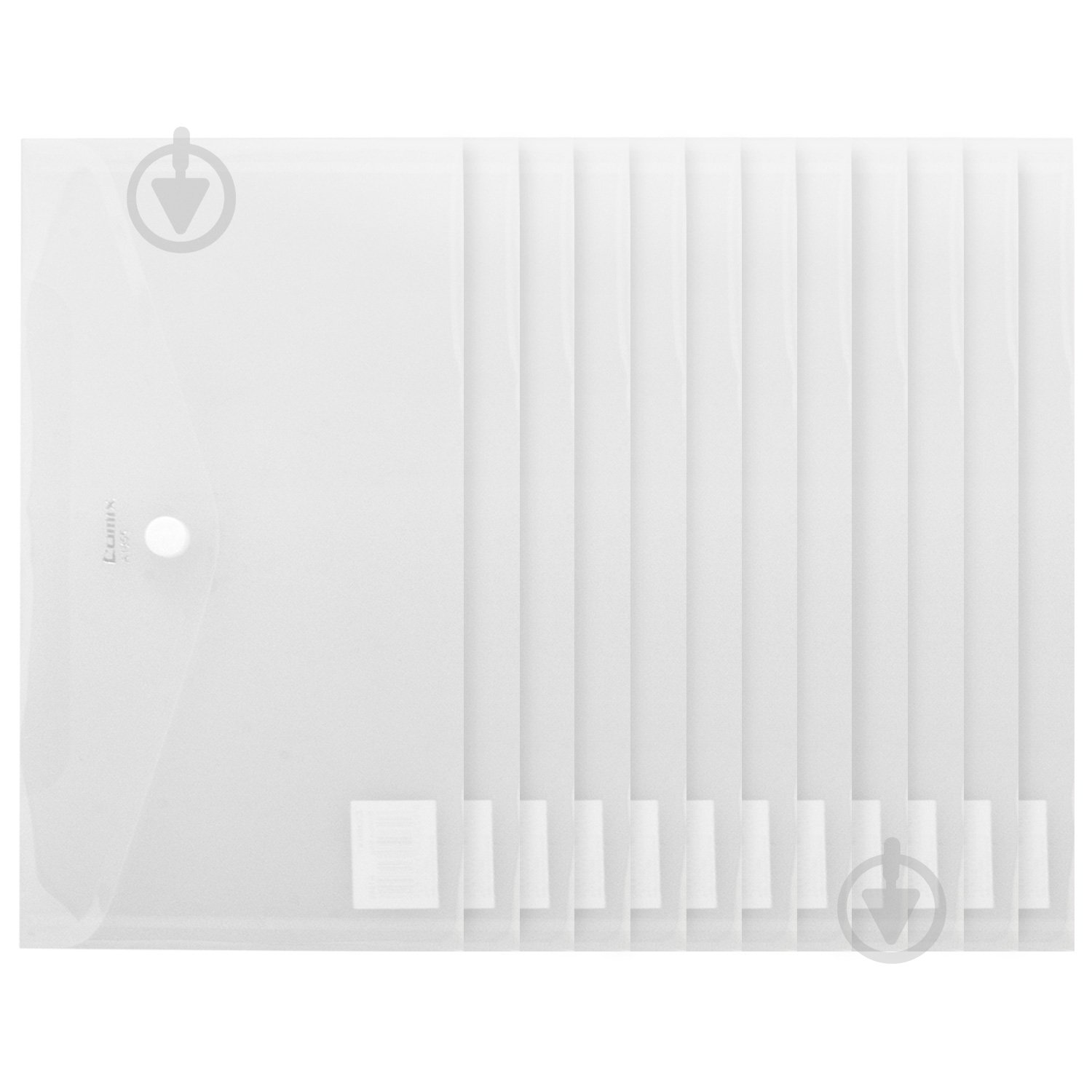 Папка-конверт на кнопці DL прозора 12 шт. Comix FOLD-COM-A1855-C-12 - фото 2