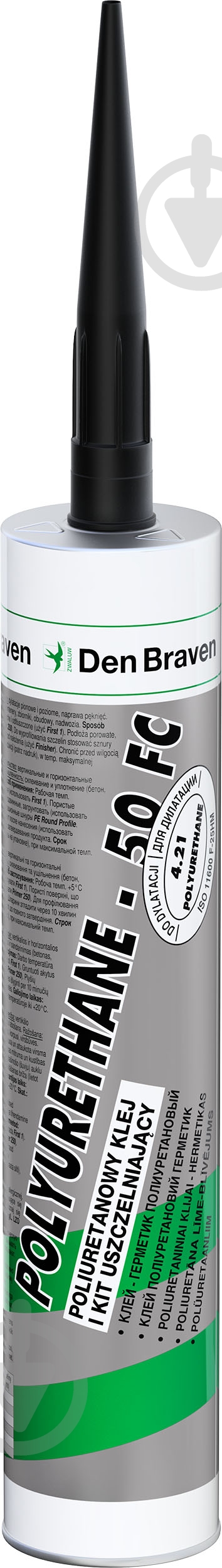 Клей-герметик Den Braven Polyurethane-50FC 300 мл белый - фото 1 Клей-герметик Den Braven Polyurethane-50FC 300 мл белый - фото 1