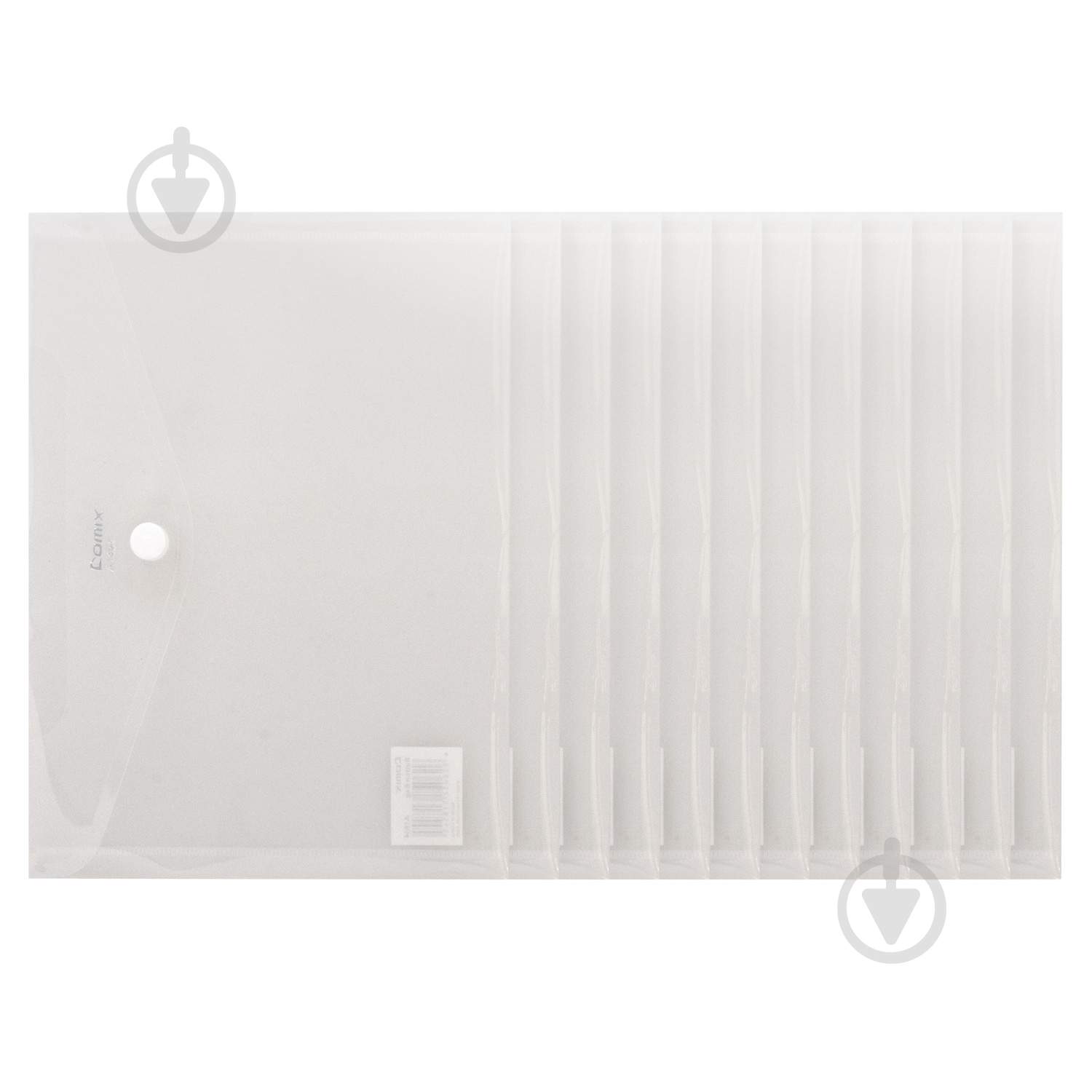 Папка-конверт на кнопці А5 прозора 12 шт. Comix FOLD-COM-A1854-C-12 - фото 2