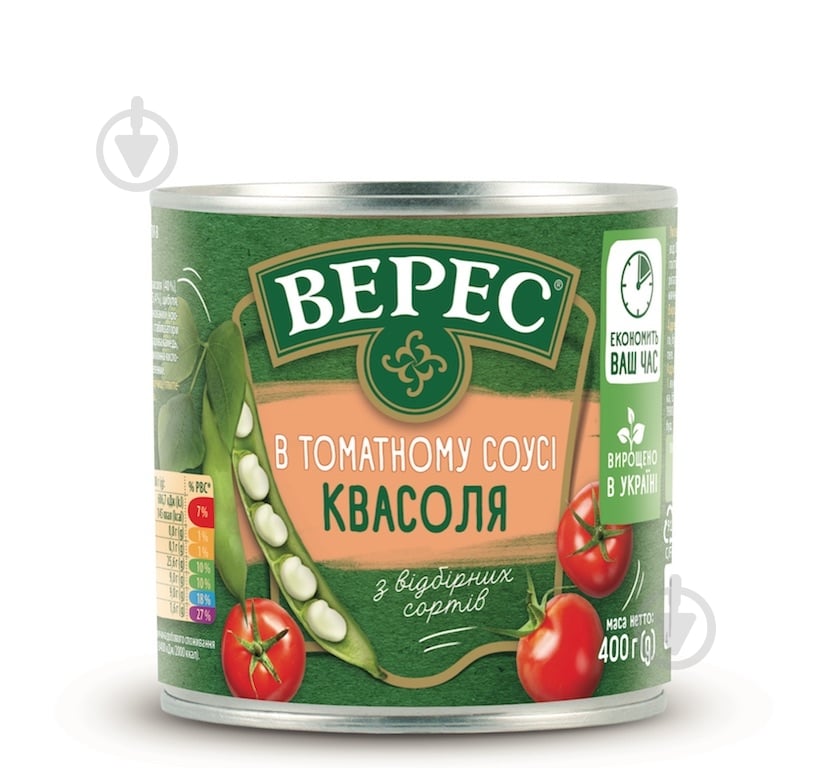 Квасоля Верес в томатному соусі 400 г - фото 1