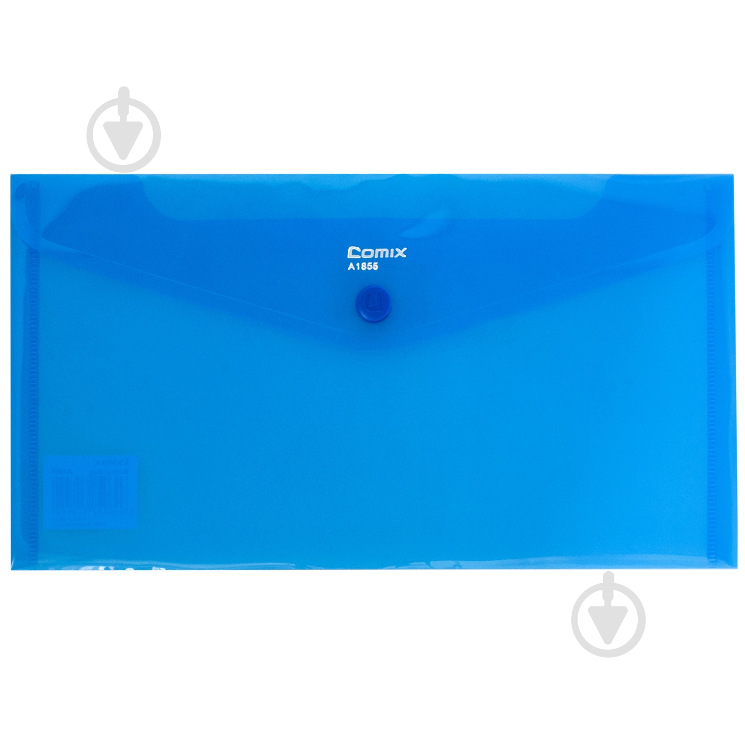 Папка-конверт на кнопці DL прозора синя 12 шт. Comix FOLD-COM-A1855-BL-12 - фото 1 Папка-конверт на кнопці DL прозора синя 12 шт. Comix FOLD-COM-A1855-BL-12 - фото 1