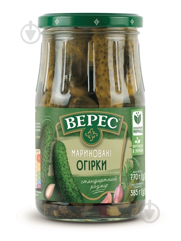 Огурцы Верес маринованные 770 г - фото 1