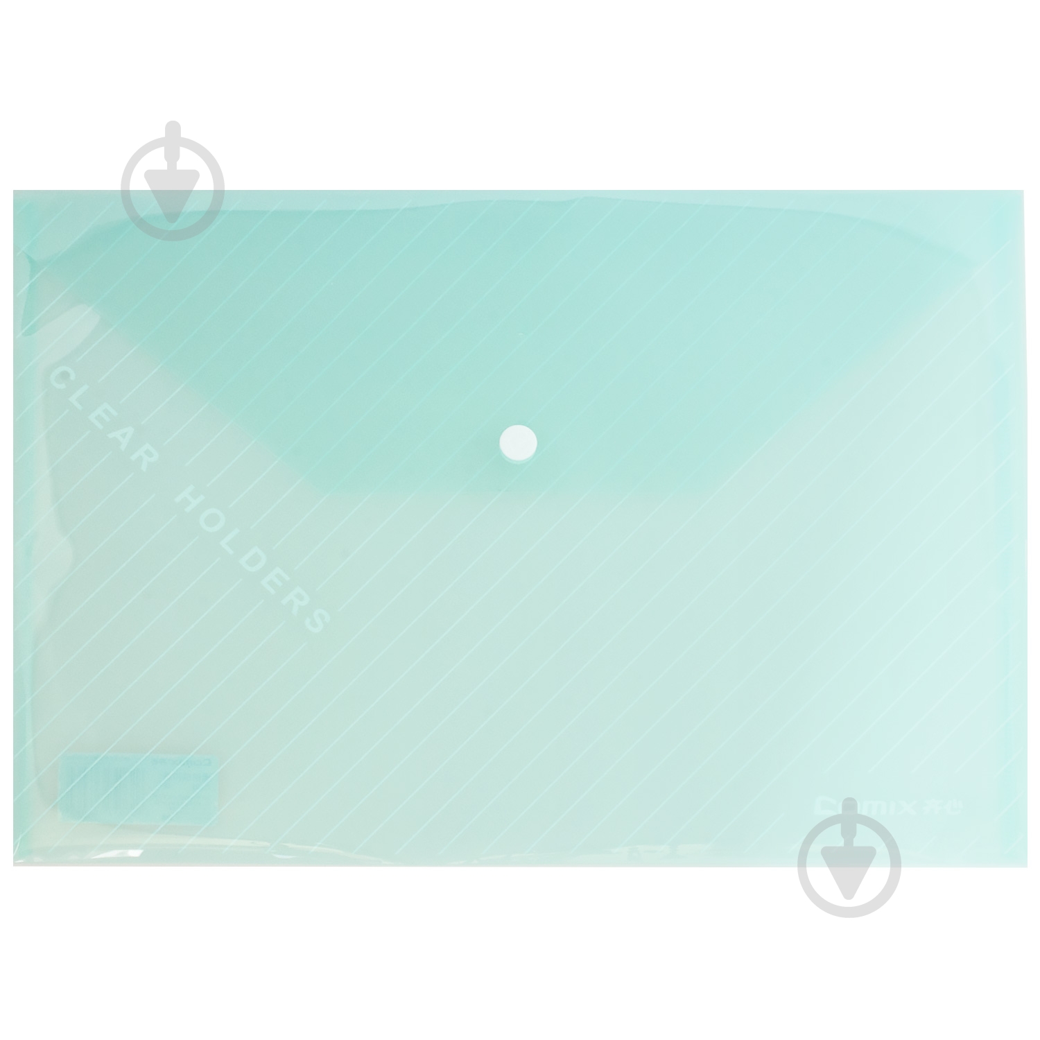 Папка-конверт на кнопці А4 прозора зелена 10 шт. Comix FOLD-COM-C330-G-10 - фото 1