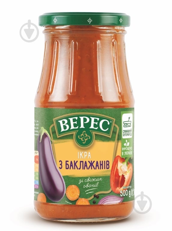 Икра Верес из баклажанов Экстра 500 г - фото 1
