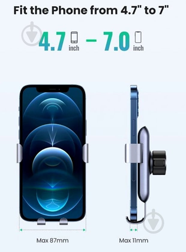 Автодержатель LP274 Gravity Phone Holder for Round Air Vent (30401) UGREEN черный - фото 5 Автодержатель LP274 Gravity Phone Holder for Round Air Vent (30401) UGREEN черный - фото 5
