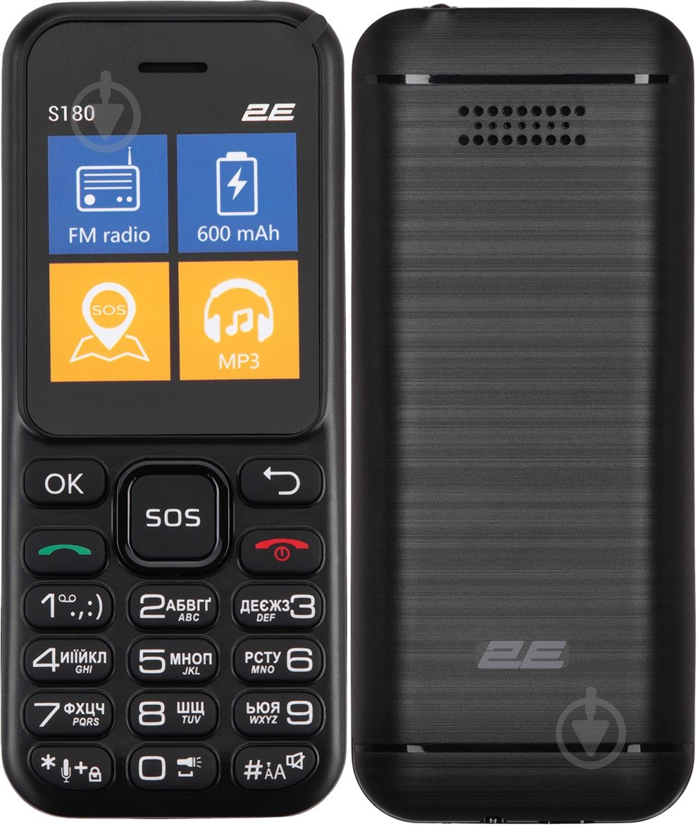 Мобильный телефон 2E S180 2024 black 694743653885 - фото 1