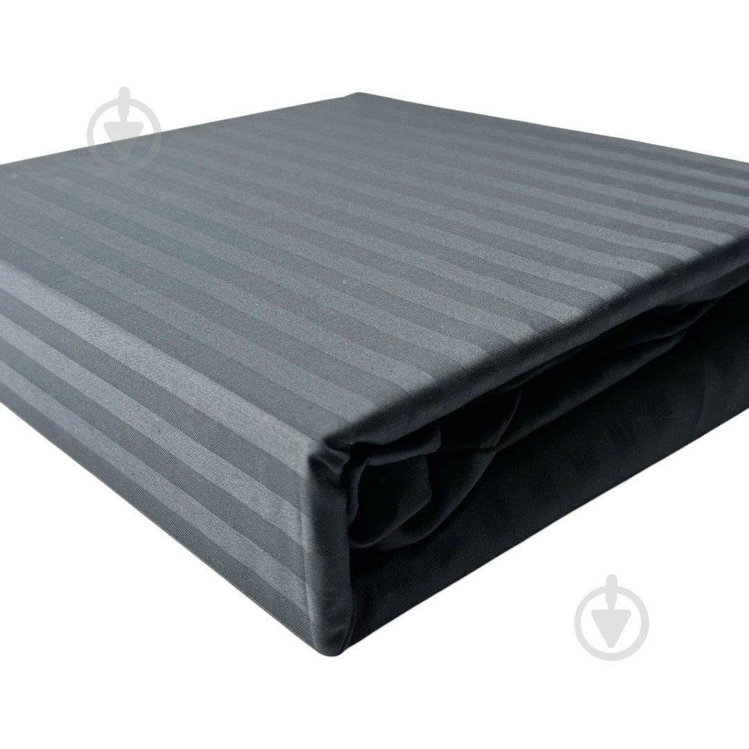 Простирадло Сатин Boston Iron Grey Stripe 80x190 см сірий U-tek - фото 1