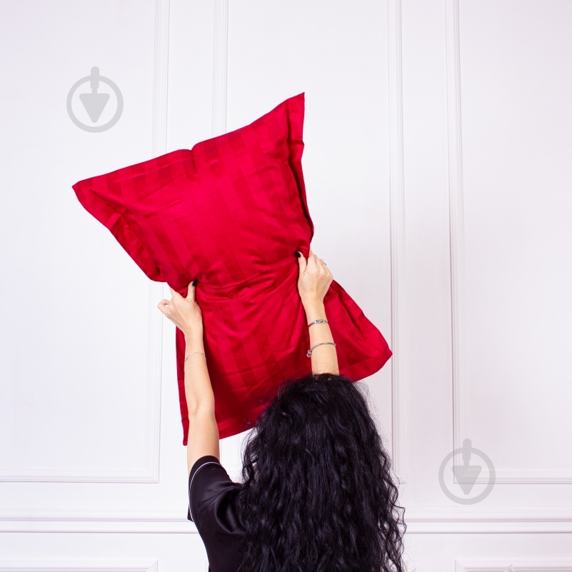 Наволочка сатин Benedikt Duet 70x70 см бордовый/молочный MirSon - фото 2 Наволочка сатин Benedikt Duet 70x70 см бордовый/молочный MirSon - фото 2