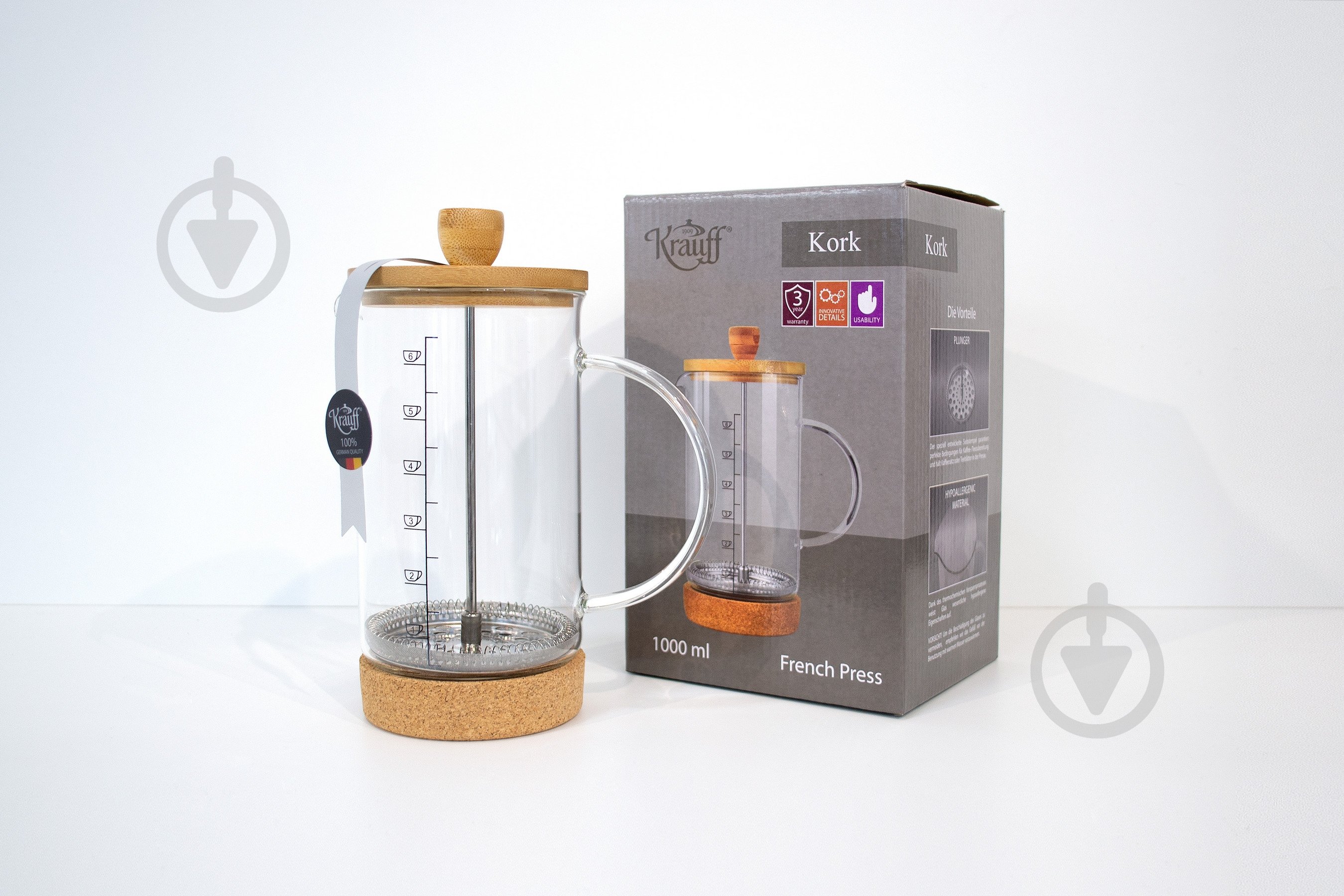 Френч-пресс Krauff 1 л 26-293-004 - фото 3 Френч-пресс Krauff 1 л 26-293-004 - фото 3