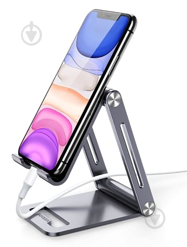 Підставка для телефону UGREEN LP263 Phone Holder with Roller сірий - фото 2