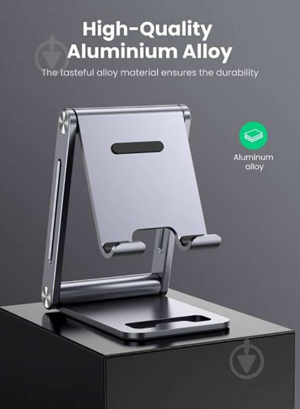 Підставка для телефону UGREEN LP263 Phone Holder with Roller сірий - фото 5