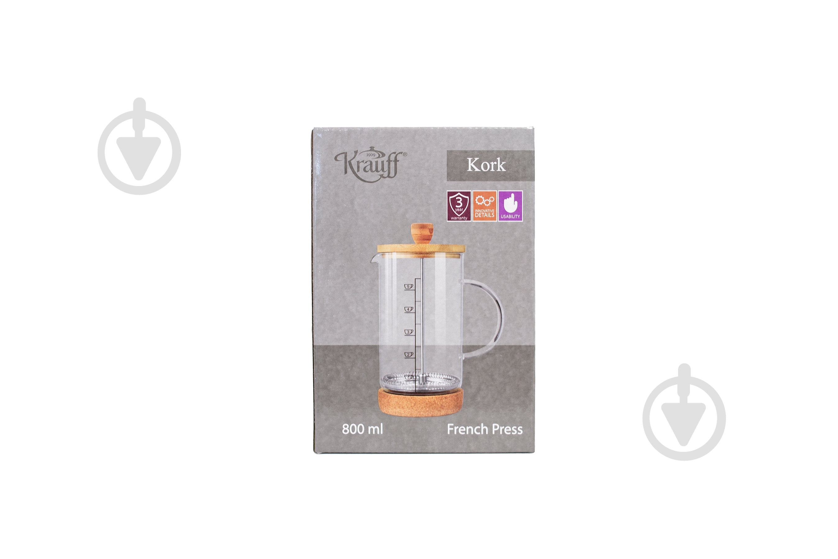 Френч-пресс Krauff 800 мл 26-293-003 - фото 4