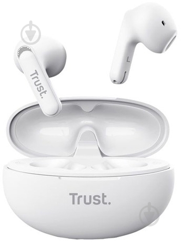 Навушники бездротові Trust Yavi Earphones white (25173_TRUST) - фото 1 Навушники бездротові Trust Yavi Earphones white (25173_TRUST) - фото 1