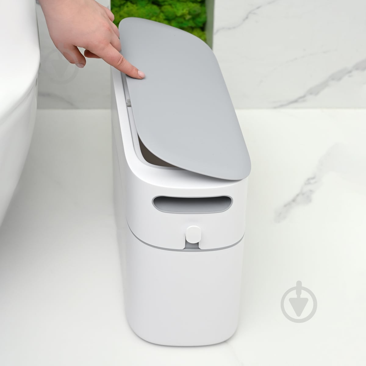 Ведро для мусора MVM BIN-22 12L White/Gray - фото 9