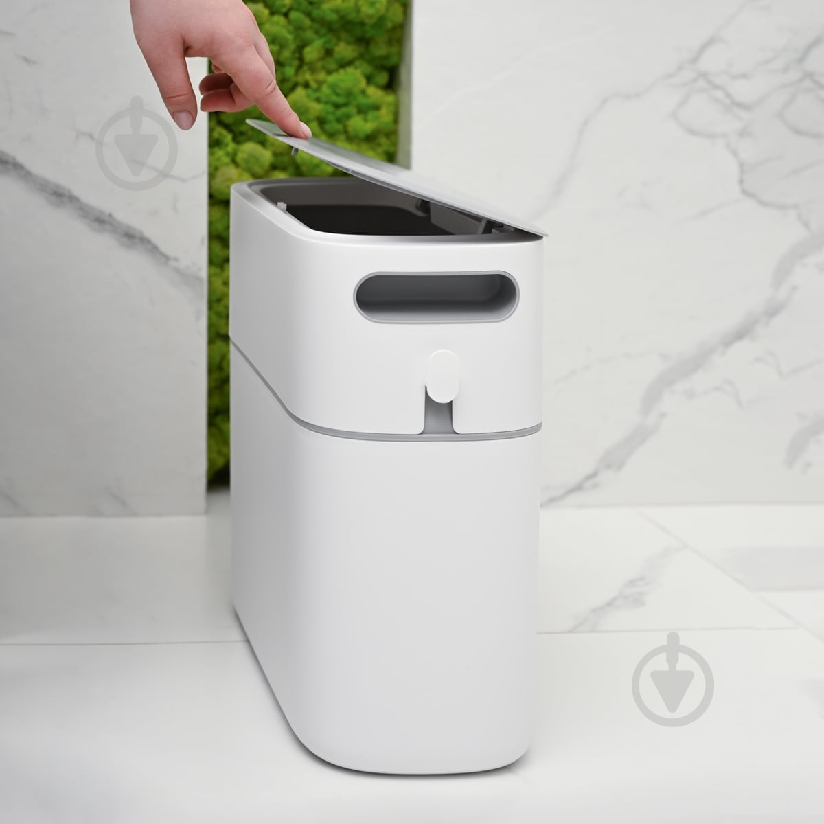 Ведро для мусора MVM BIN-22 12L White/Gray - фото 8