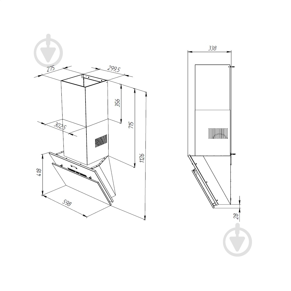 Вытяжка Pyramida NR-MG 60 E (1000) IX - фото 7 Вытяжка Pyramida NR-MG 60 E (1000) IX - фото 7