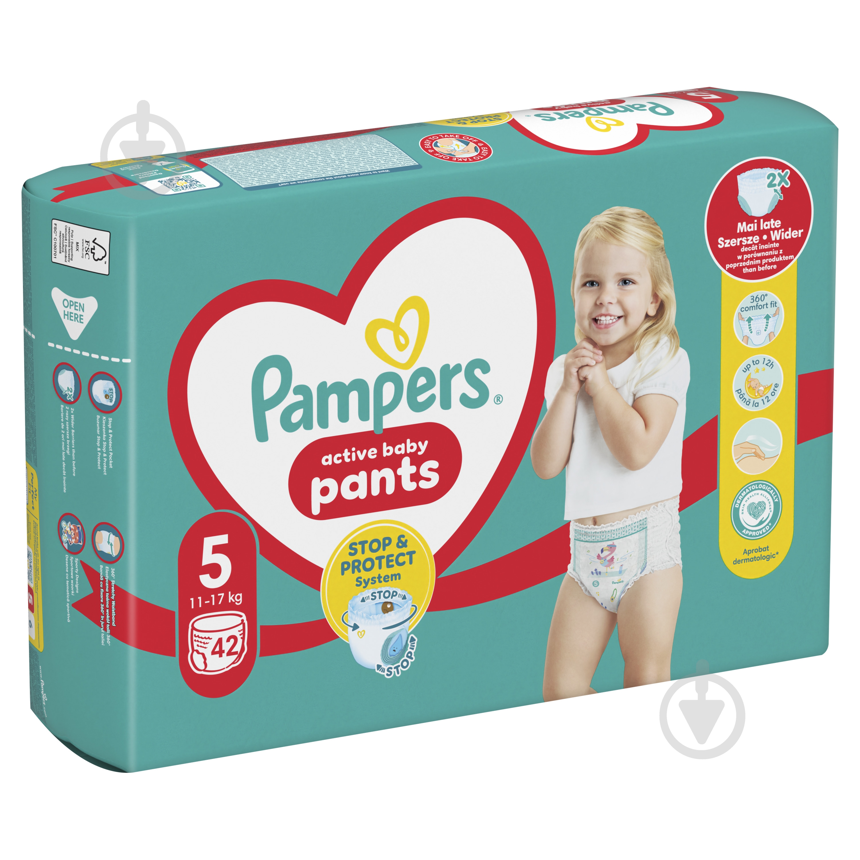 Підгузки-трусики Pampers Active Baby Pants Розмір 5 11-17 кг 42 шт. - фото 2