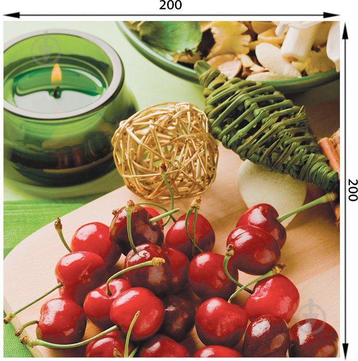 Декор Tiger черешни 20x20 - фото 2