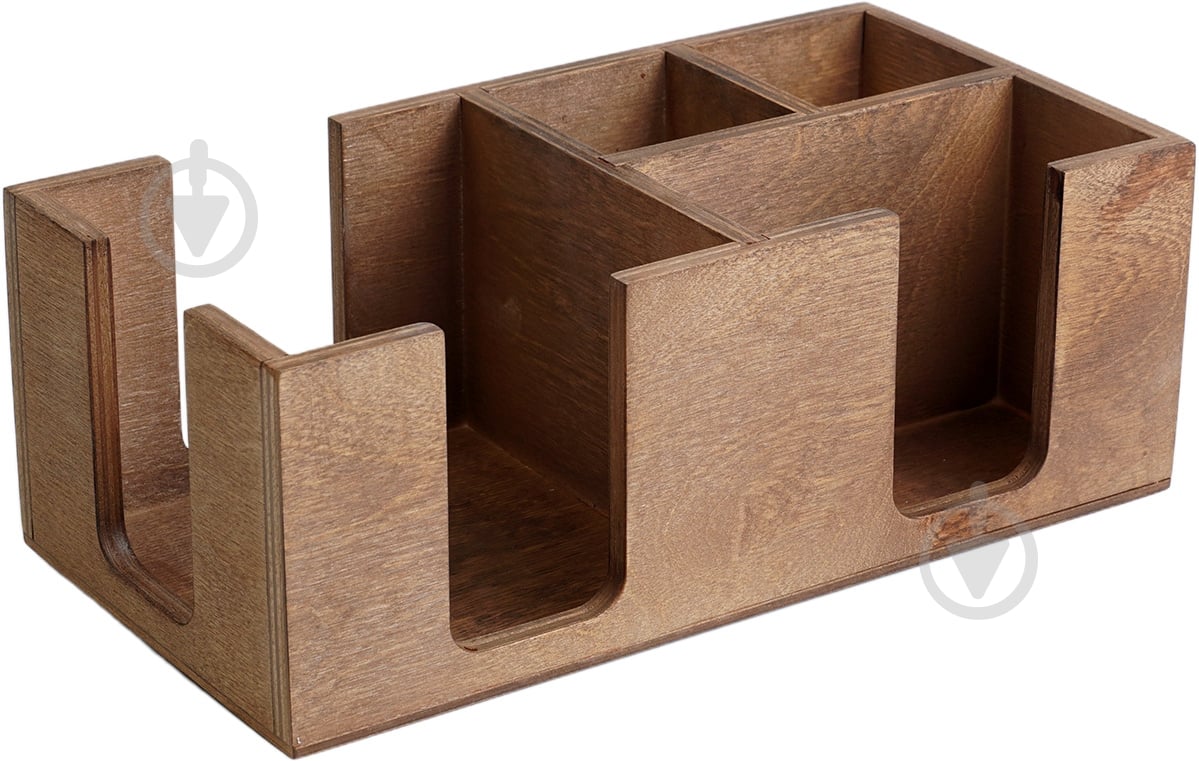 Органайзер настольный деревянный UNI, 27х10х14см - фото 1