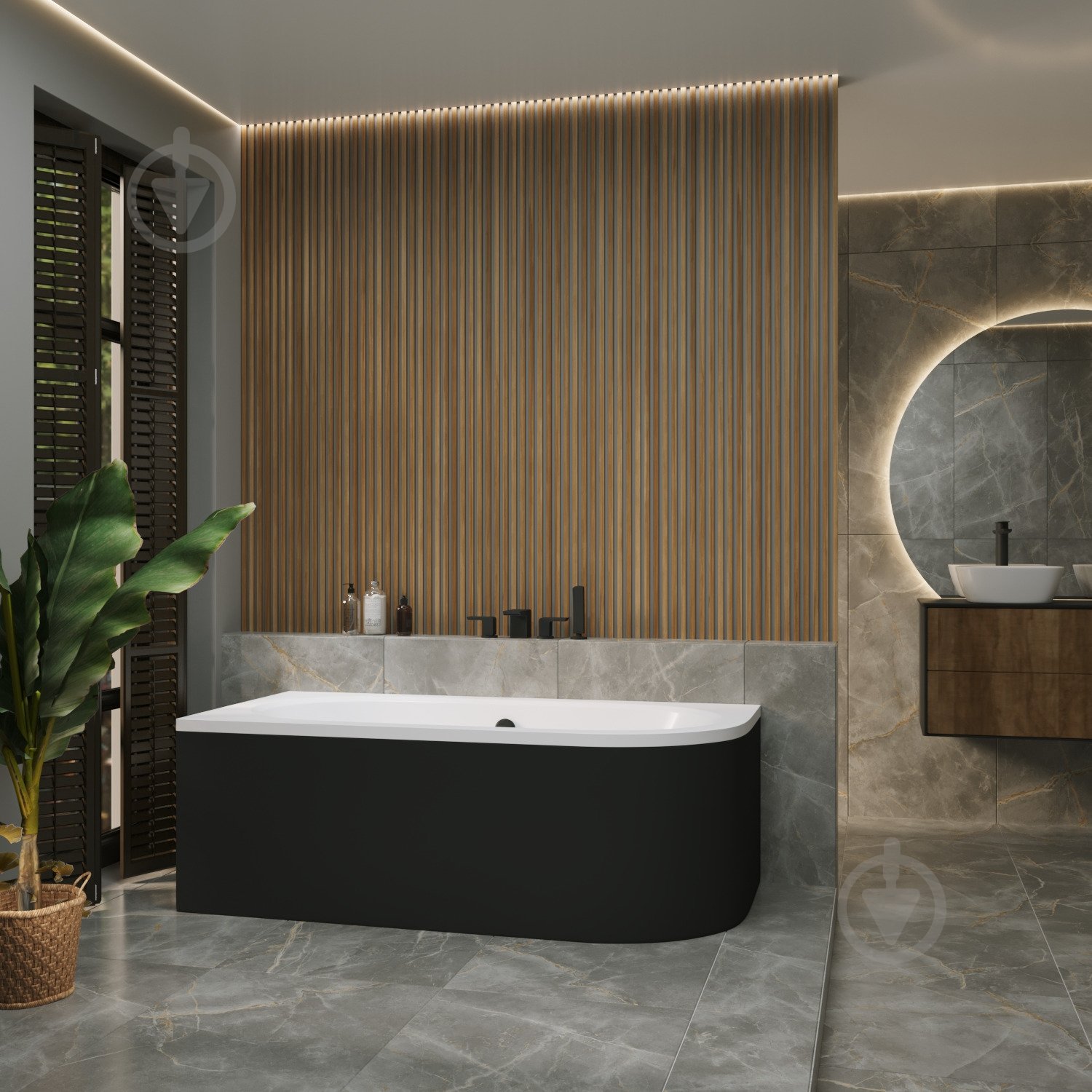 Ванна акриловая Helmken MarbellaLux S79455F431 150х74,7 см комплект 4 в 1 - фото 9