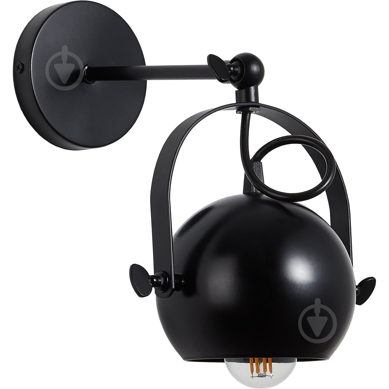 Бра Hopfen LOFT SPC 1x40 Вт Е27 черный - фото 1