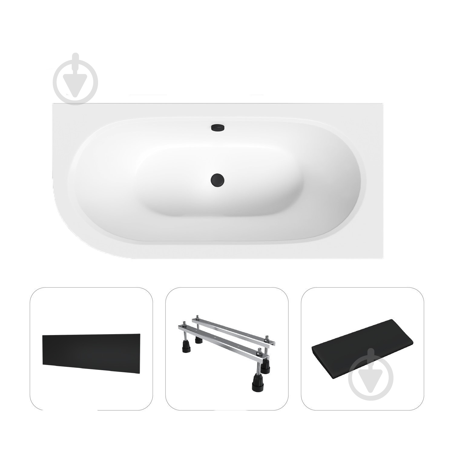 Ванна акриловая Helmken MarbellaLux A1G8035449 150х74,7 см комплект 4 в 1 - фото 1 Ванна акриловая Helmken MarbellaLux A1G8035449 150х74,7 см комплект 4 в 1 - фото 1