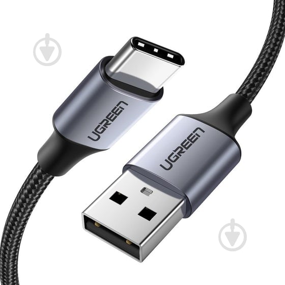 Кабель UGREEN Type-C to USB A Quick Charging Cable 0,25 м black (60124) - фото 1