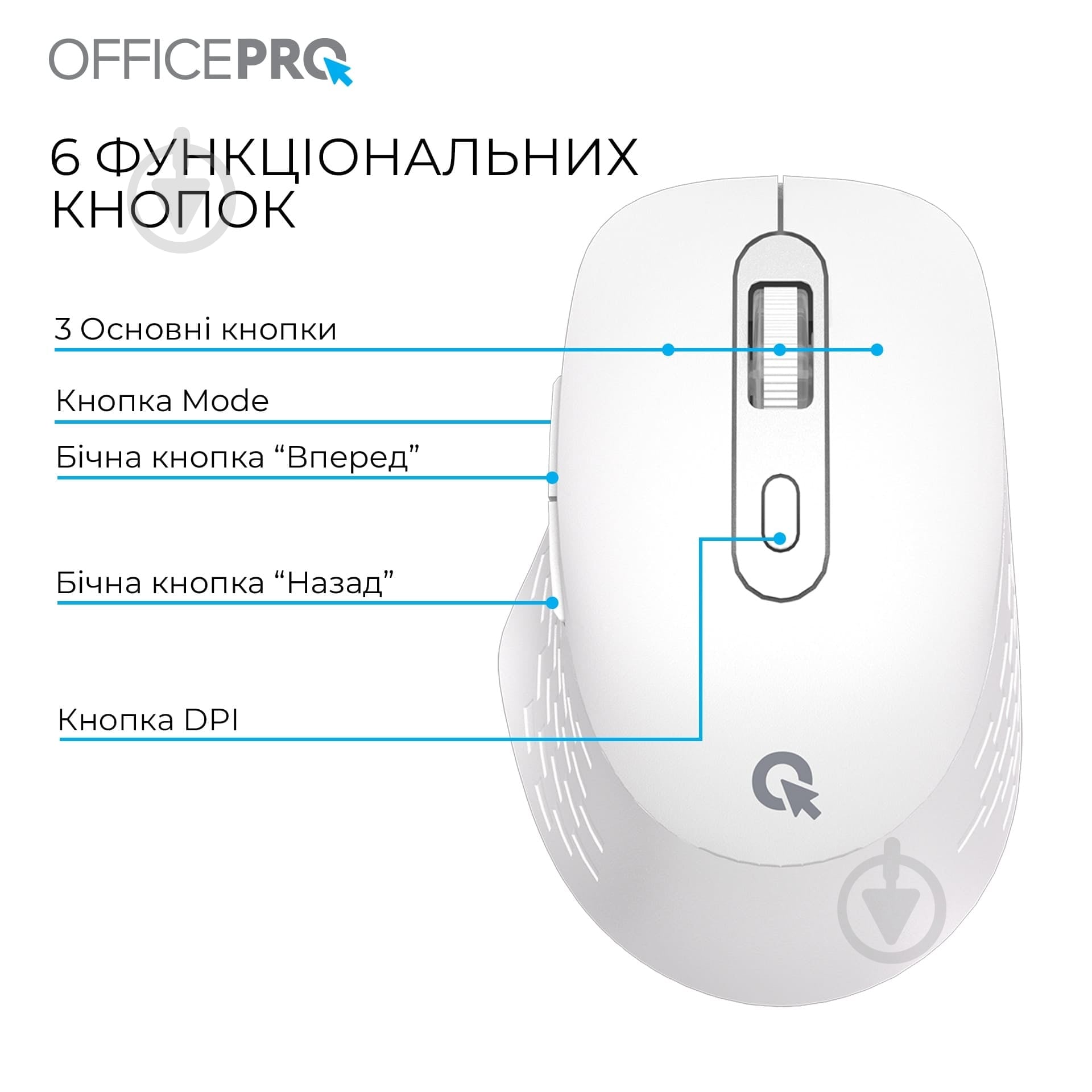 Мышка беспроводная Boya M265W Silent Click White (M265W) - фото 10