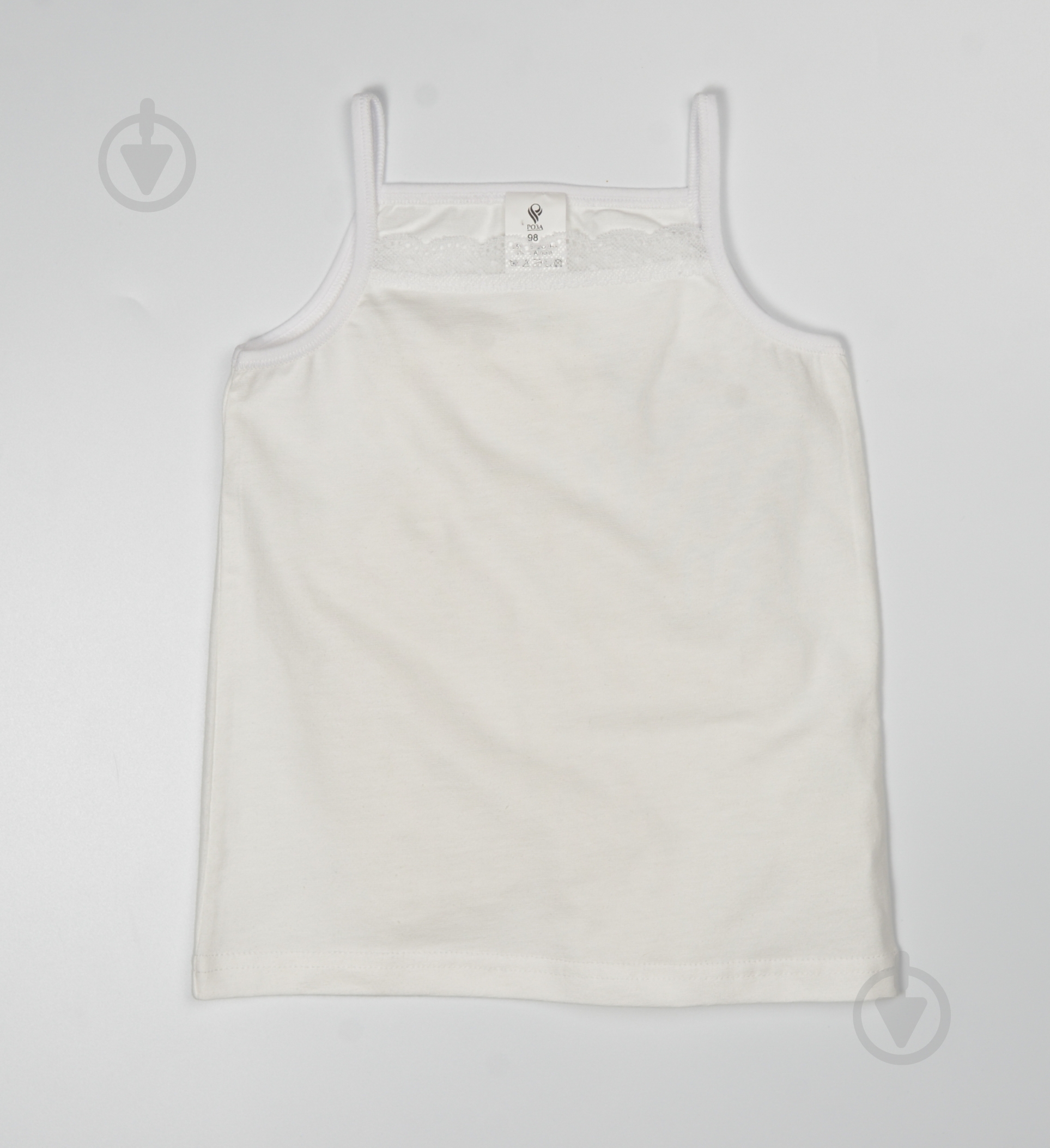 Майка детская для девочекдетские Роза 210425 р.110 белый - фото 1