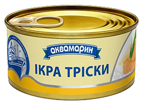 Консерва Аквамарин Икра трески № 1 100 г - фото 1