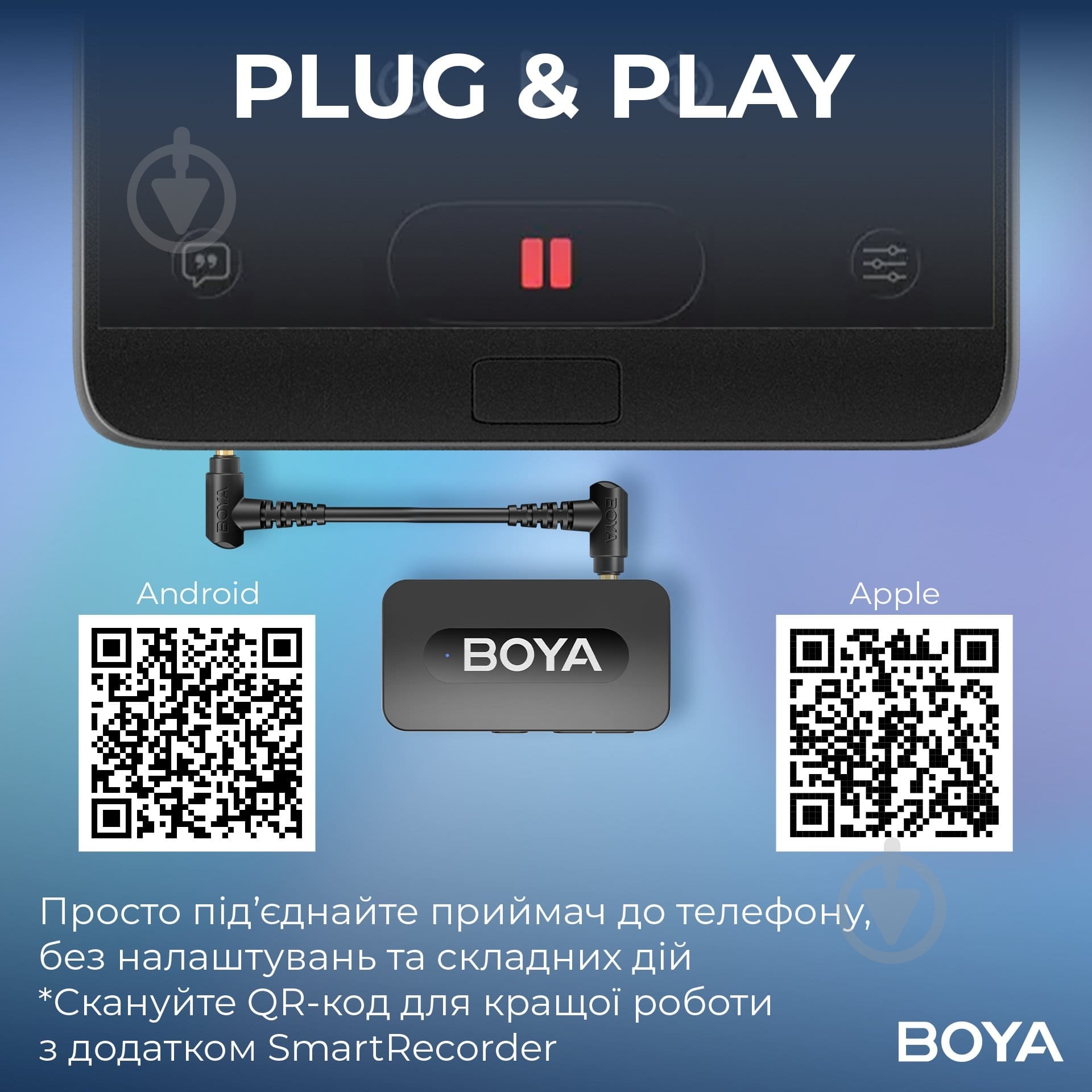 Микрофон петличный Boya TRS for camera Black (BY-V35) - фото 11