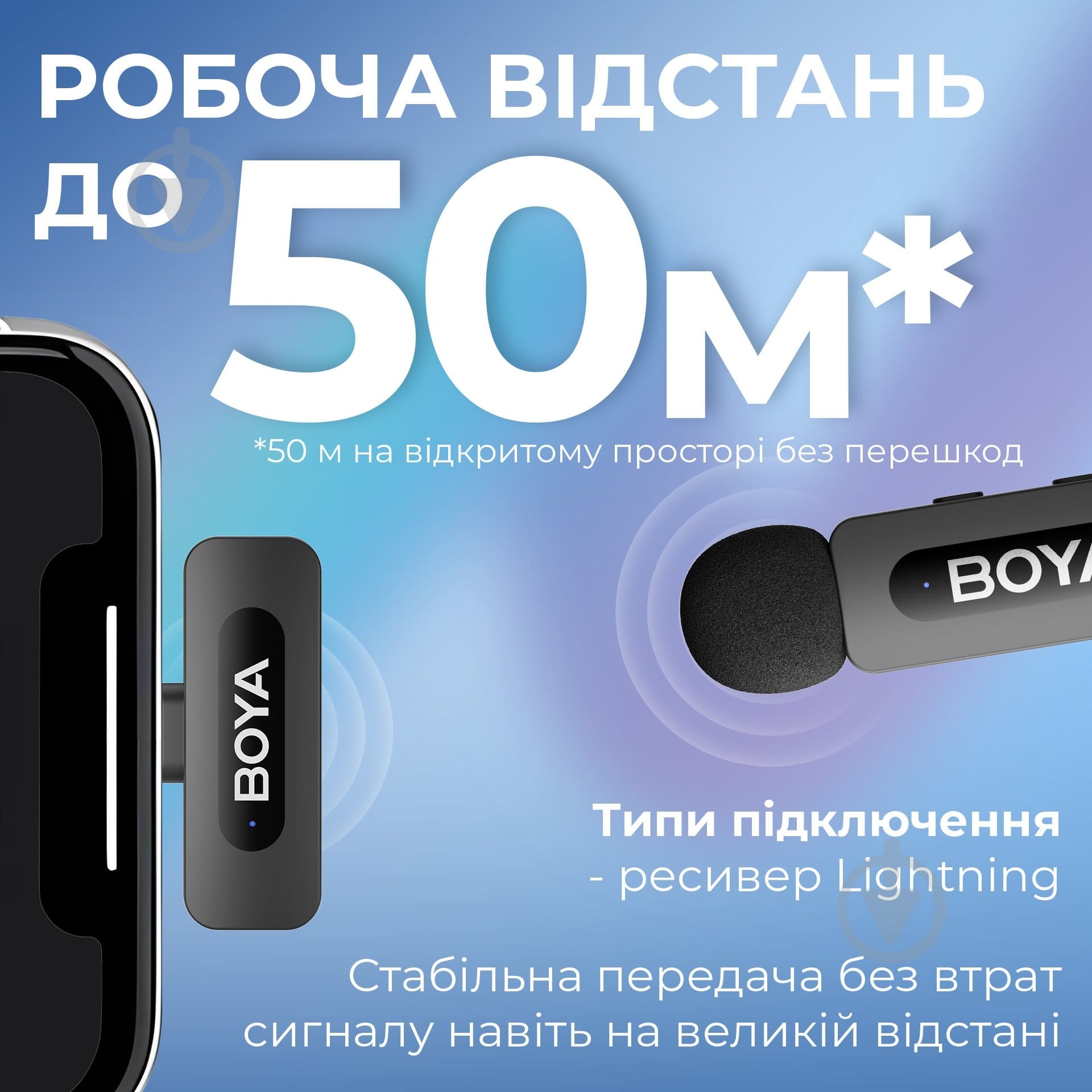 Микрофон петличный Boya Lightning Black (BY-V1) - фото 10