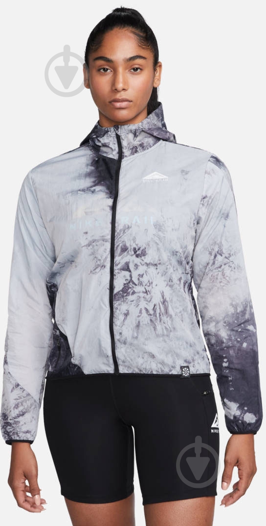 Ветровка женская демисезонная Nike TRAIL REPEL JKT DX1041-011 р.XS серая - фото 1