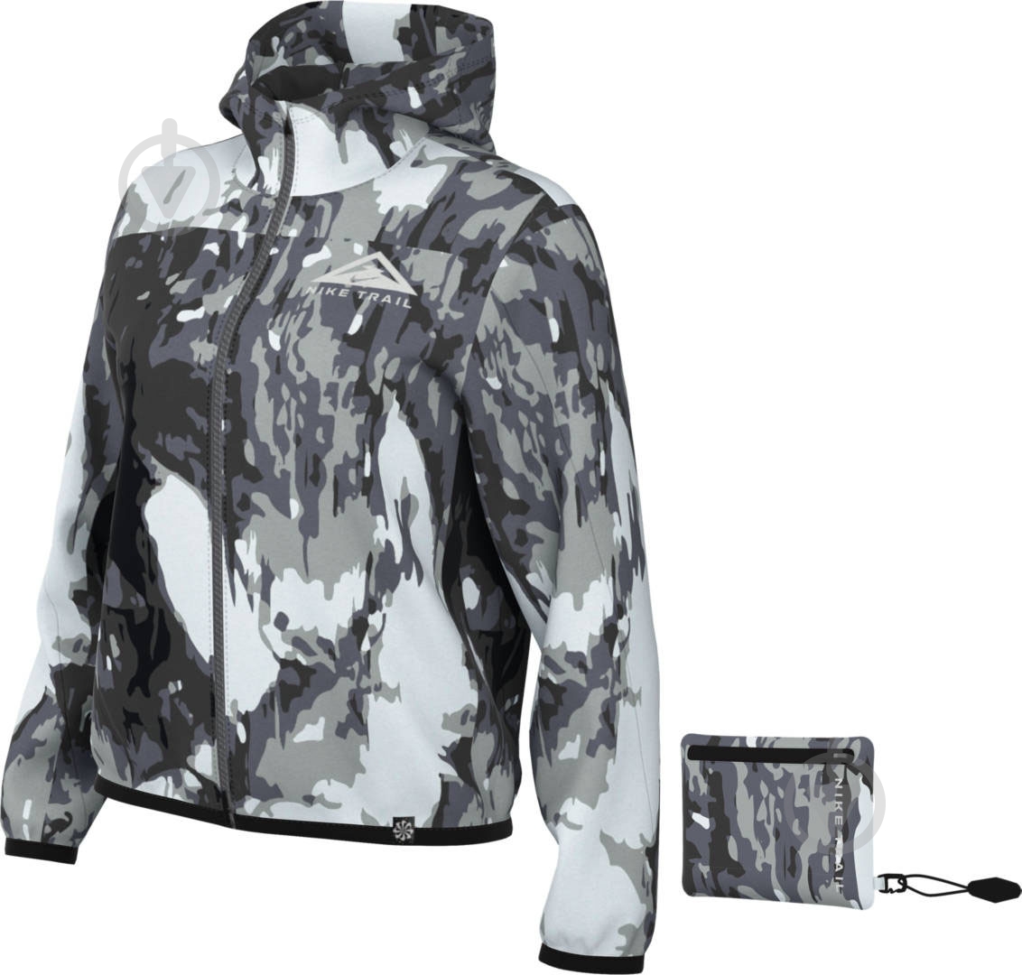 Ветровка женская демисезонная Nike TRAIL REPEL JKT DX1041-011 р.XS серая - фото 9
