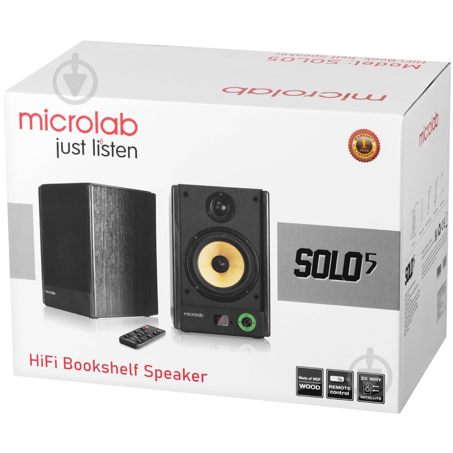 Акустическая система Microlab SOLO 5 2.0 black/brown - фото 5
